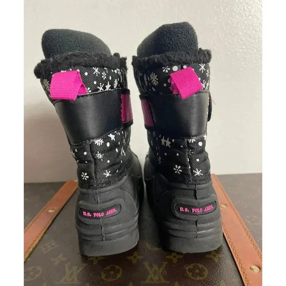 US Polo Assn Kids Winter Snow Boots Black Sz 13 - Picture 11 of 14